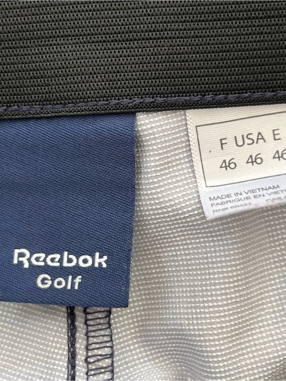Reebok Golf Men’s Size 46 Blue Plaid Flat Front Shorts Quick Dry -  9.5” Inseam